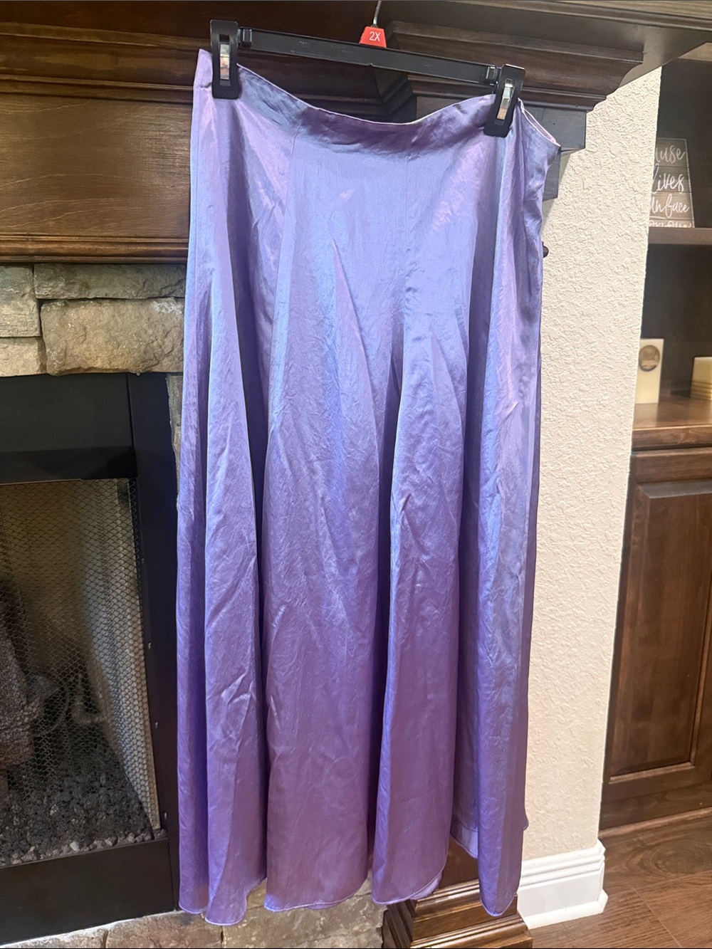 Vince Lavender Satin Maxi Skirt